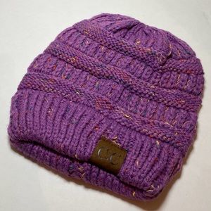 C.C beanie ponytail winter hat
